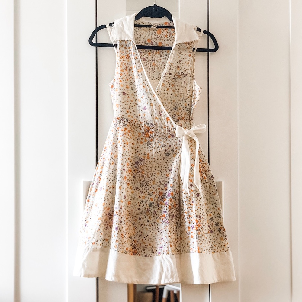 Free People Floral Wrap Dress